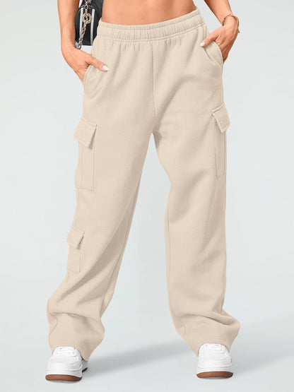 BrandlessFITS Womens Cargo Sweatpants Wide Leg