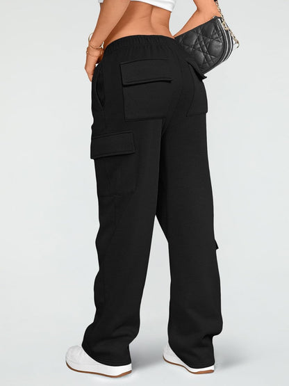 BrandlessFITS Damen Cargo-Jogginghose mit weitem Bein