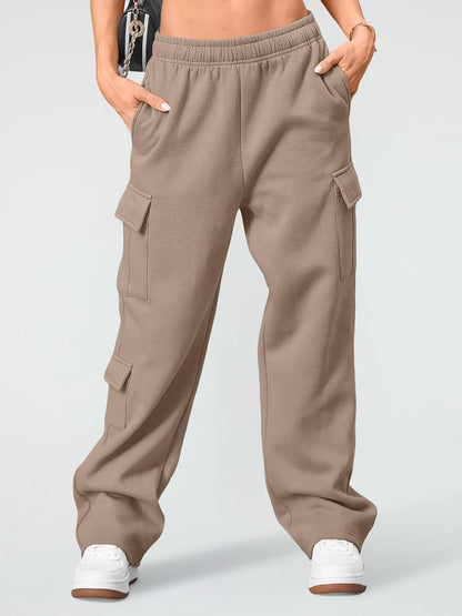 BrandlessFITS Womens Cargo Sweatpants Wide Leg