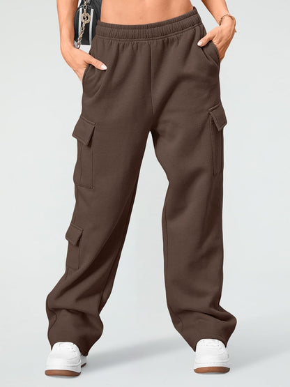 BrandlessFITS Womens Cargo Sweatpants Wide Leg