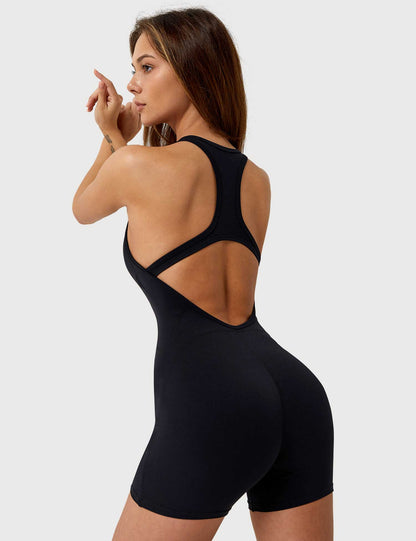 BrandlessFITS U-Neck Backless Romper