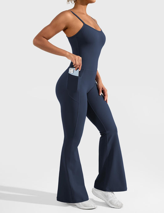 BrandlessFITS Flared Jumpsuit with Side Pockets