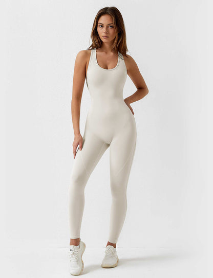 BrandlessFITS U-Neck One-piece Backless Jumpsuit