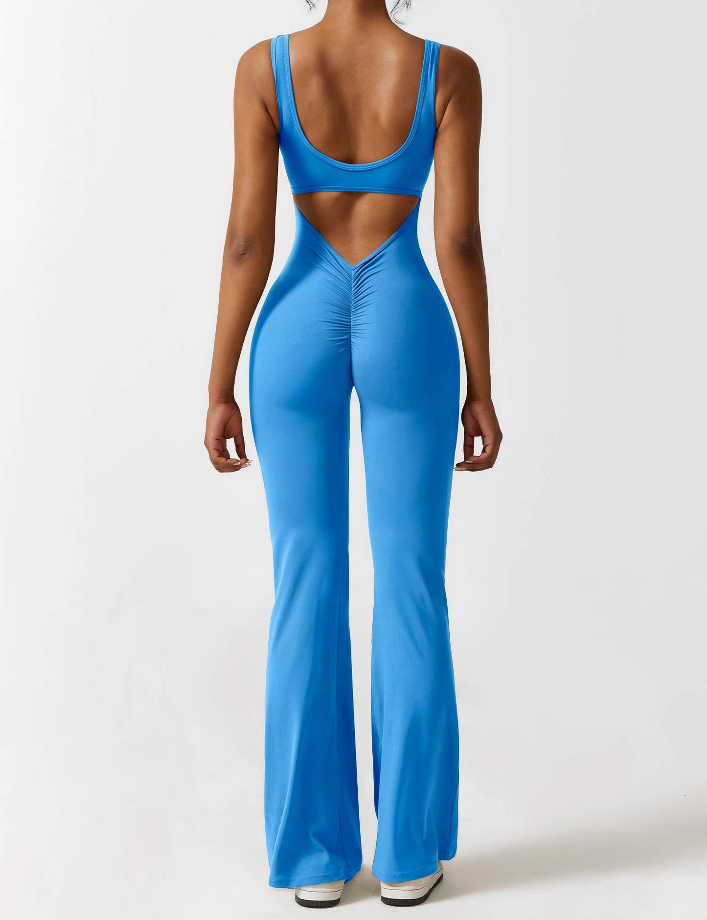 BrandlessFITS V-Back Flared Jumpsuit