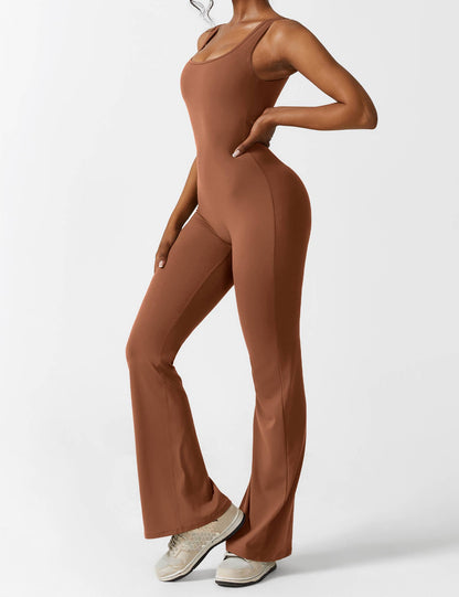 BrandlessFITS V-Back Flared Jumpsuit