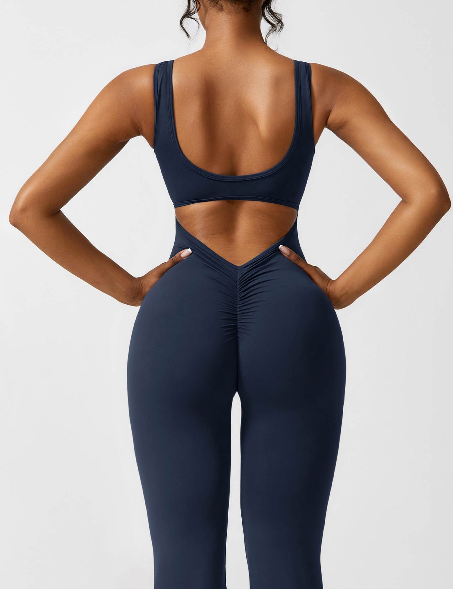 BrandlessFITS V-Back Flared Jumpsuit