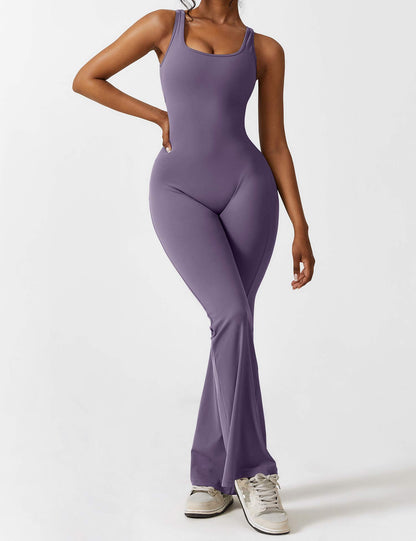 BrandlessFITS V-Back Flared Jumpsuit