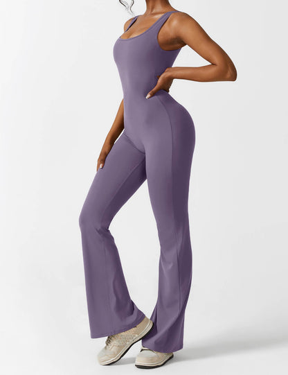 BrandlessFITS V-Back Flared Jumpsuit