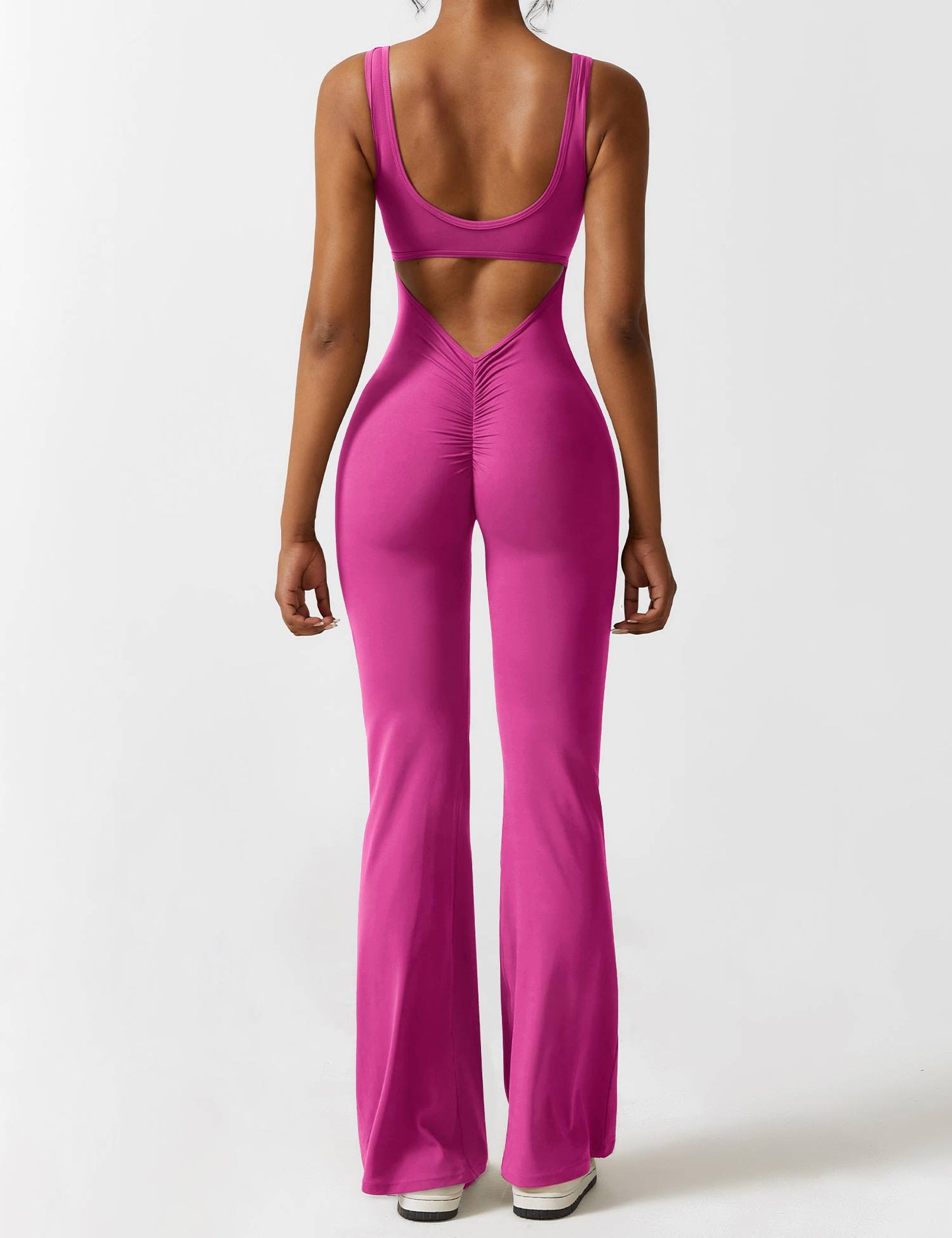 BrandlessFITS V-Back Flared Jumpsuit