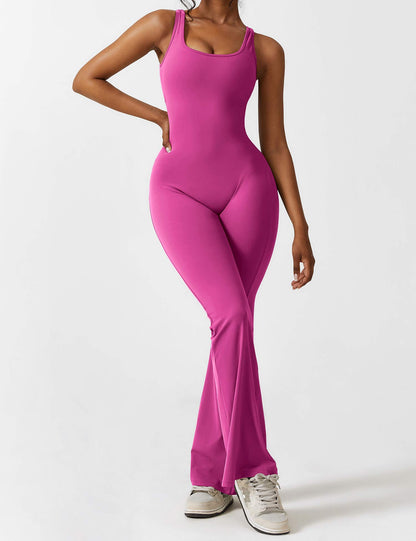 BrandlessFITS V-Back Flared Jumpsuit