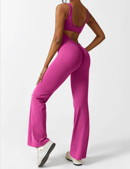 BrandlessFITS V-Back Flared Jumpsuit