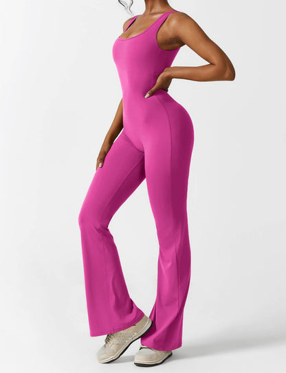 BrandlessFITS V-Back Flared Jumpsuit