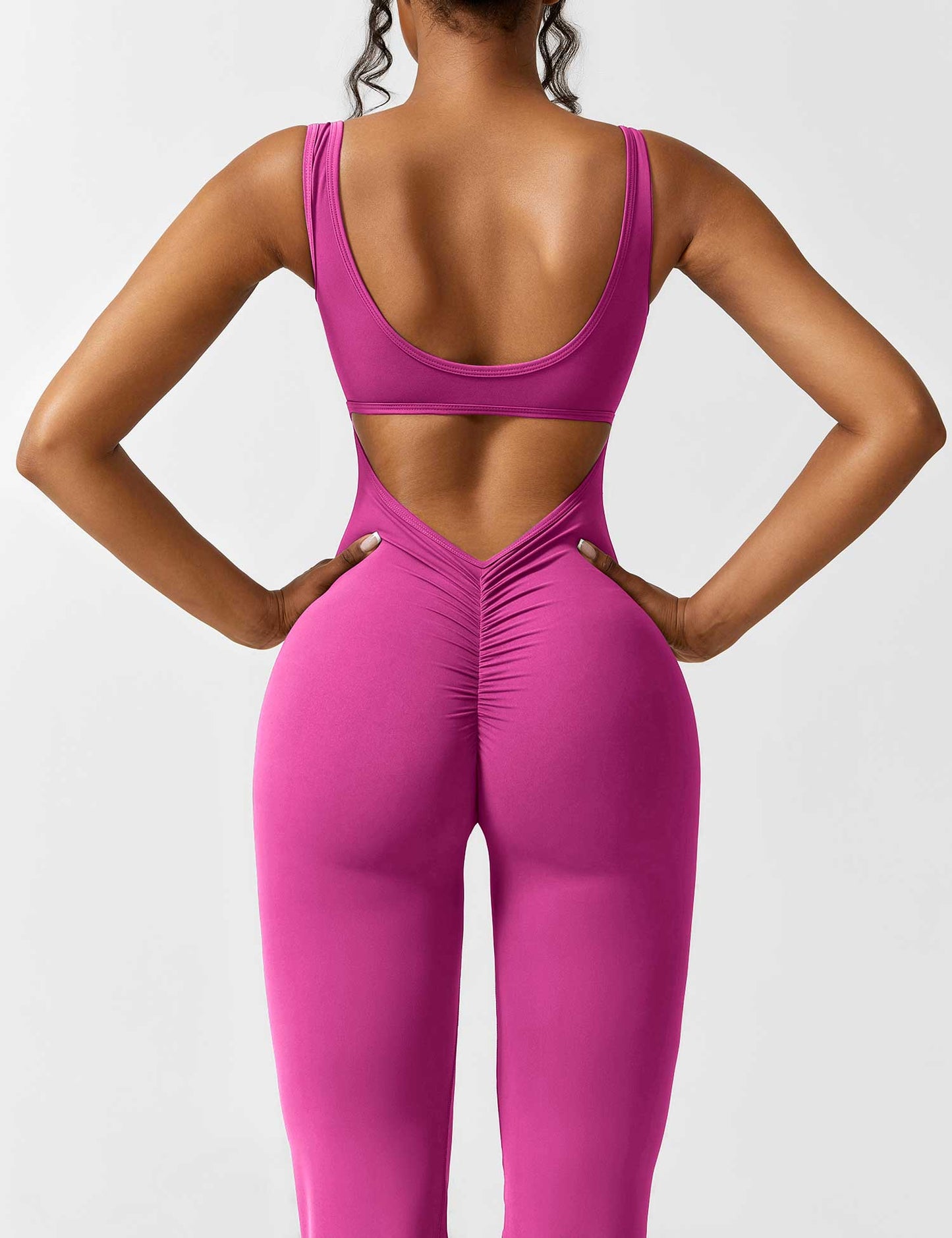 BrandlessFITS V-Back Flared Jumpsuit