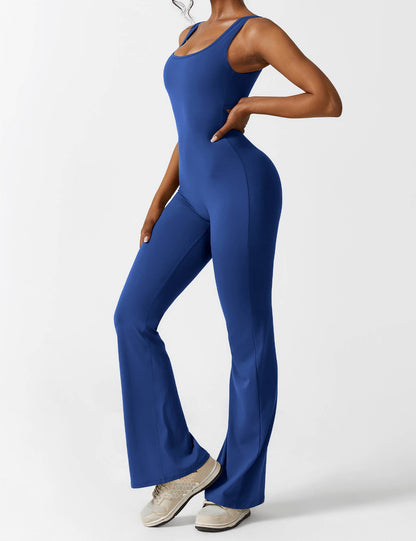 BrandlessFITS V-Back Flared Jumpsuit