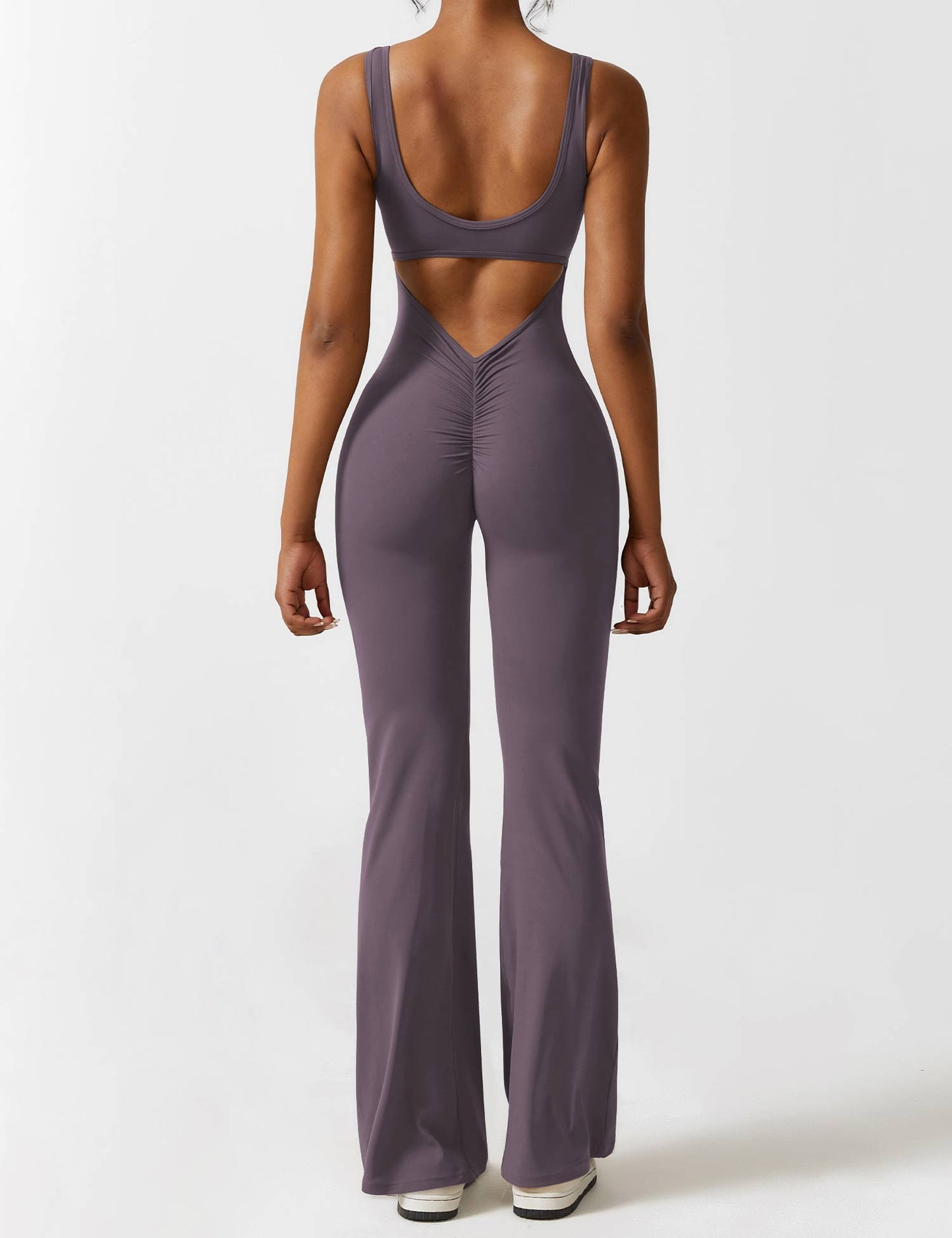 BrandlessFITS V-Back Flared Jumpsuit