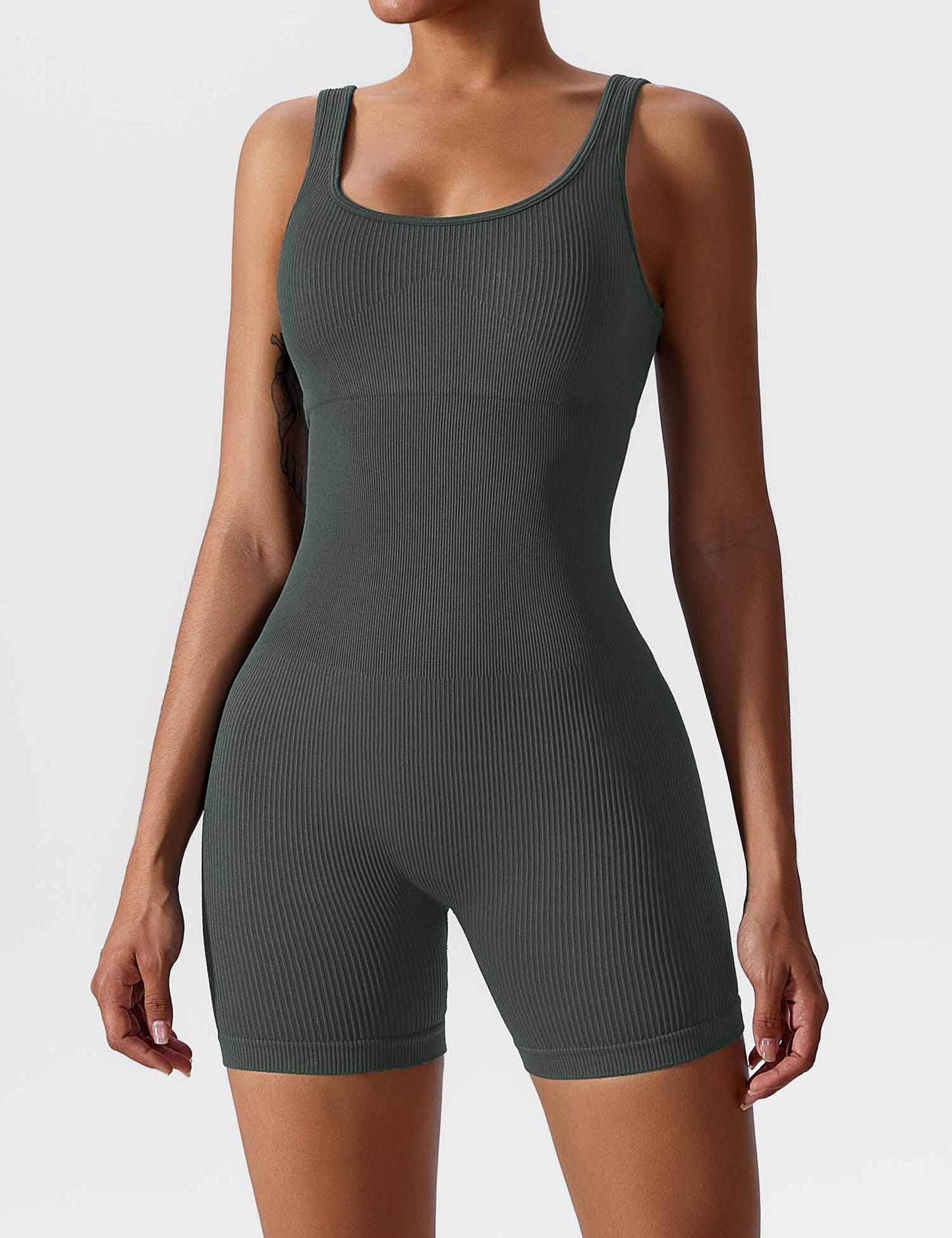 BrandlessFITS U-Neck Seamless Romper